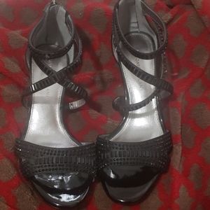 Antonio Melani 7M black crystals high heels